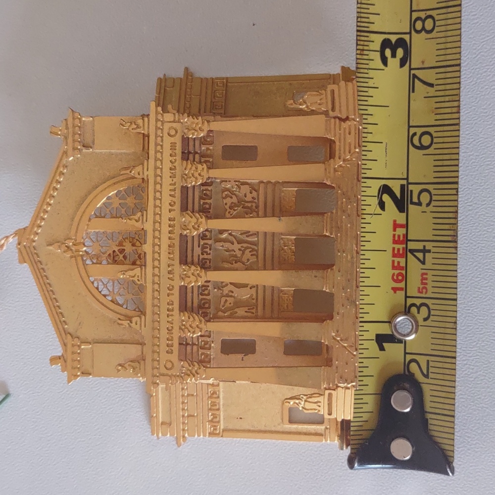24k Gold Plated Architectural Ornament Vintage Christmas Ornament - Picture 7 of 8